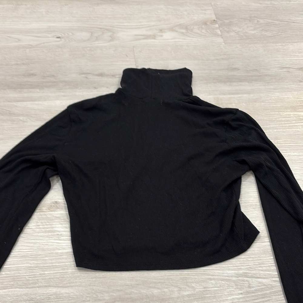 Black Turtleneck Women's Top